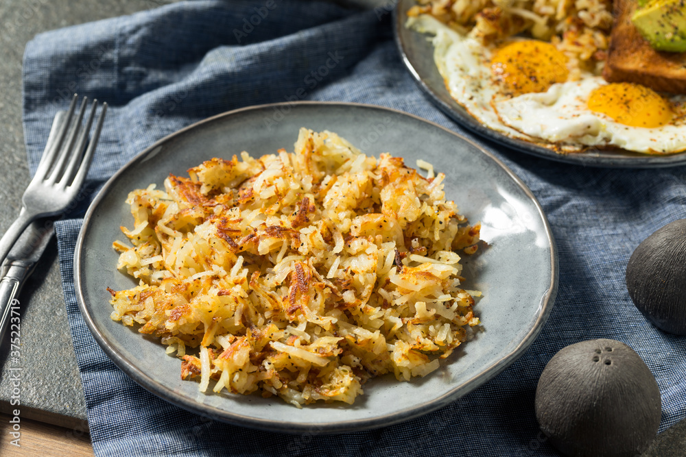Homemade Fried Shredded Hashbrowns and Eggs Homemade Fried Shredded Hashbrowns and Eggs