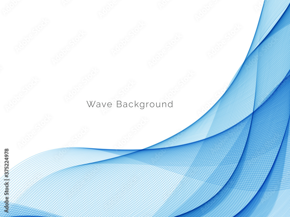 Obraz premium Modern Blue wave design background