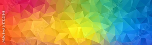 Abstract geometric polygon background wallpaper. Header cover with triangle shape low polly colorful photo