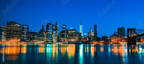 New York City Manhattan midtown at dusk