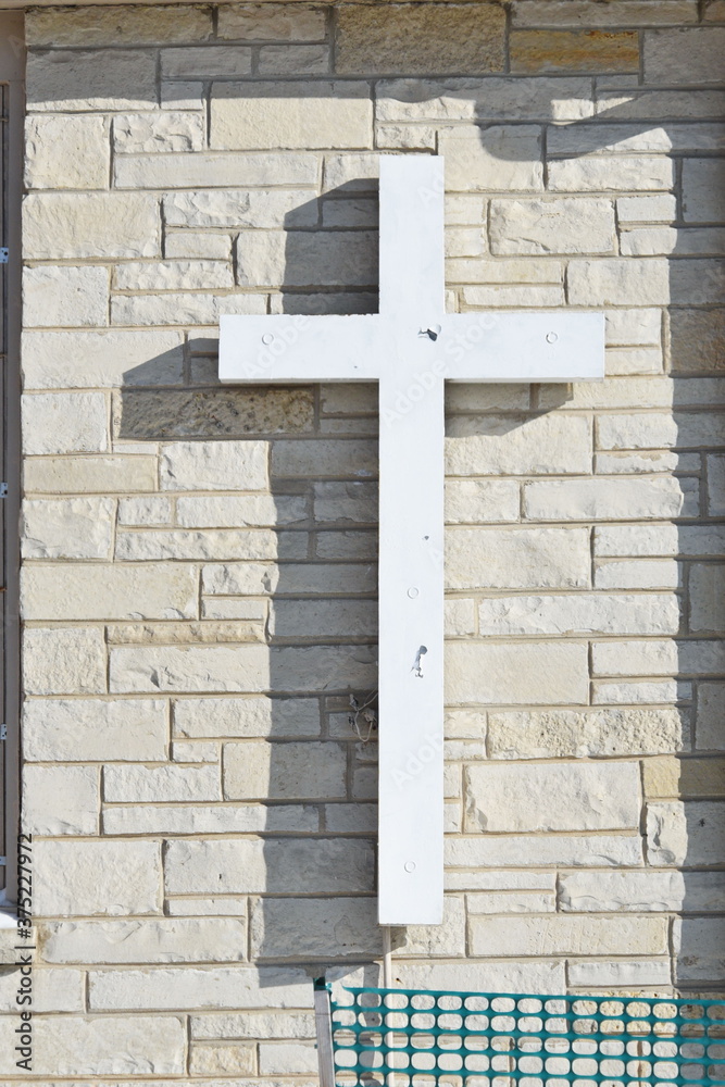 Cross on Brick Wall