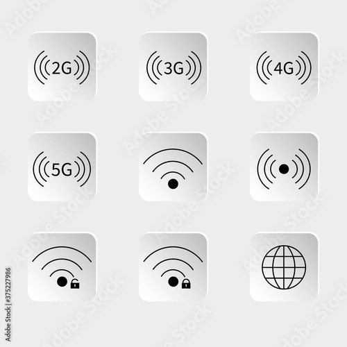 fingerprint icons set