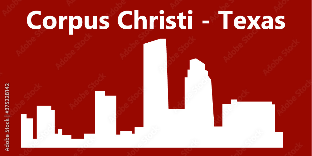 Fototapeta premium Corpus Cristi, Texas (city silhouette)