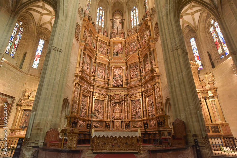 Main altarpiece, Astorga Cathedral, Spain. 