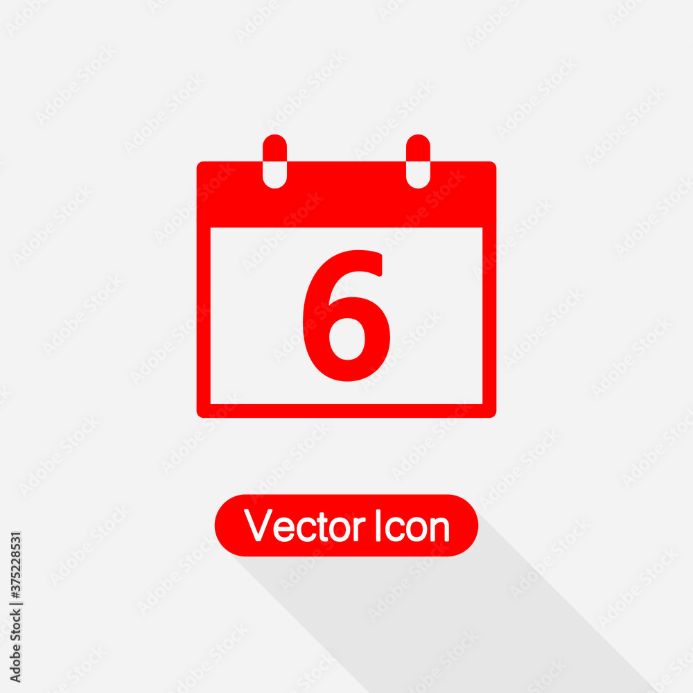 6 Calendar Icon Vector Illustration Eps10 6 Calendar Icon Vector Illustration Eps10