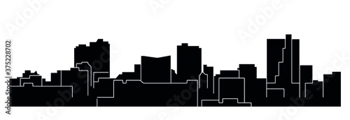 Forth Worth, Texas (city silhouette)