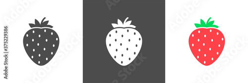 Strawberry Fruit Icon . Suitable for Fruits and Vegetables Theme, Infographics and Other Graphic Related Assets
