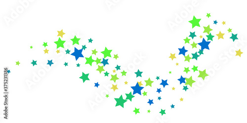 Shooting stars confetti. Multi-colored stars. Holiday background. Abstract texture on a white background. Design element. Vector illustration, EPS 10.	