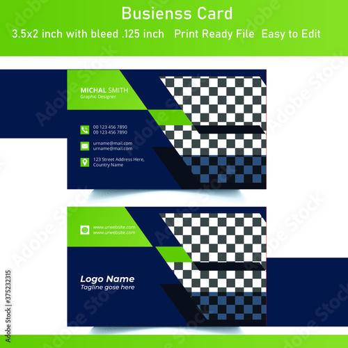 Modern and Creative Business card Design Vector design photo