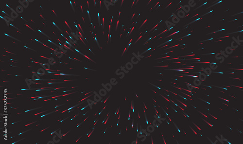 Data stream tunnel abstract vector background. Data fast transfer