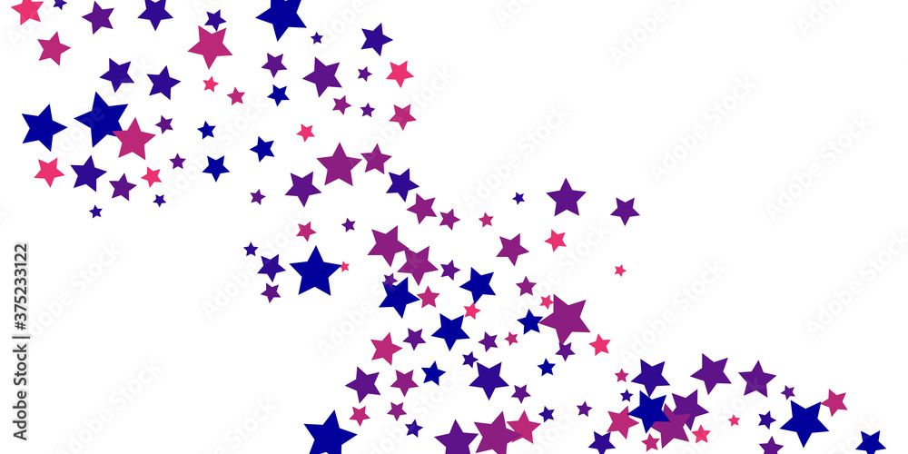 Shooting stars confetti. Multi-colored stars. Holiday background. Abstract texture on a white background. Design element. Vector illustration, EPS 10.	