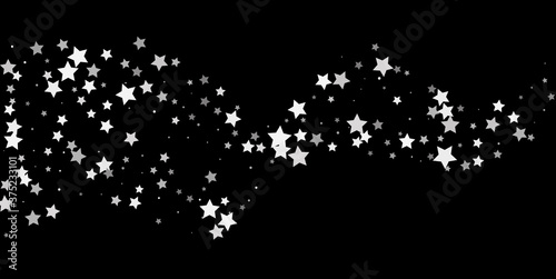 Shooting stars confetti. Multi-colored stars. Holiday background. Abstract texture on a white background. Design element. Vector illustration, EPS 10. 