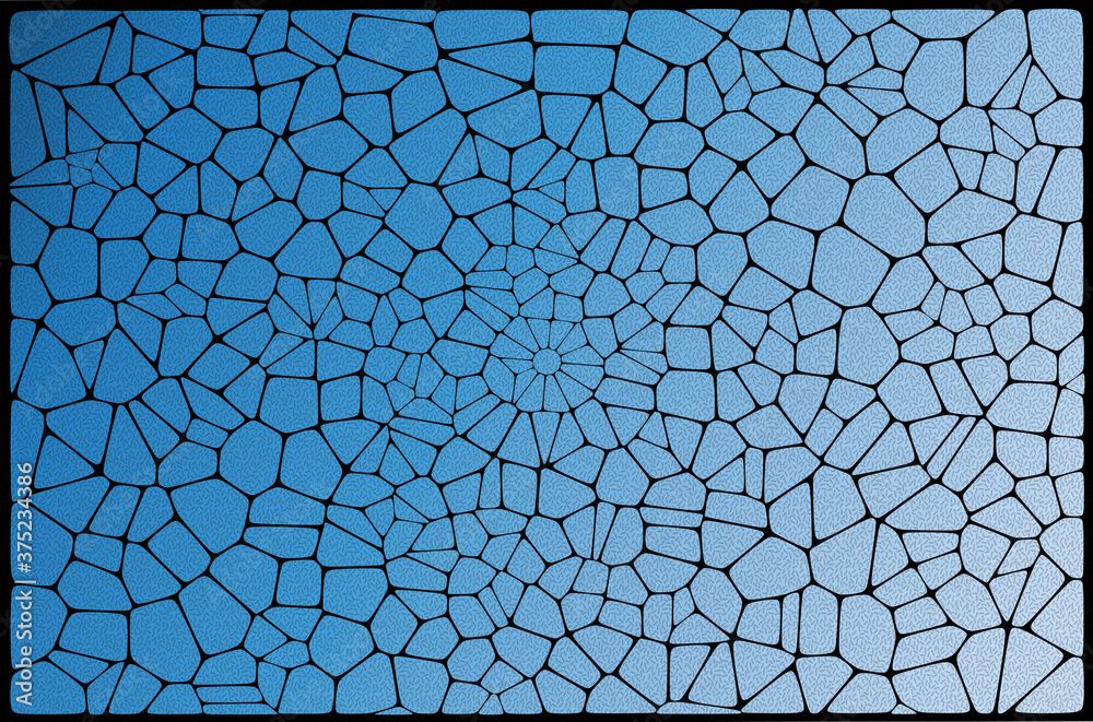Light blue mosaic with patterns Light blue mosaic with patterns