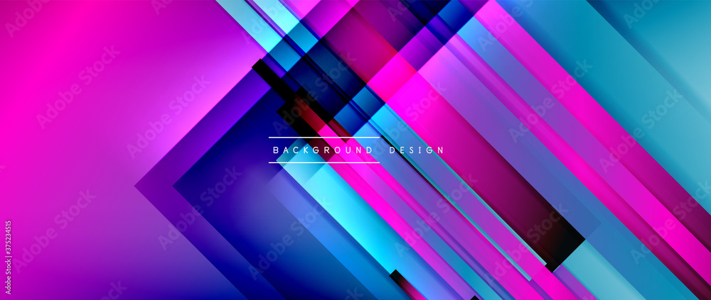 Dynamic lines on fluid color gradient. Trendy geometric abstract background for your text, logo or graphics Dynamic lines on fluid color gradient. Trendy geometric abstract background for your text, logo or graphics