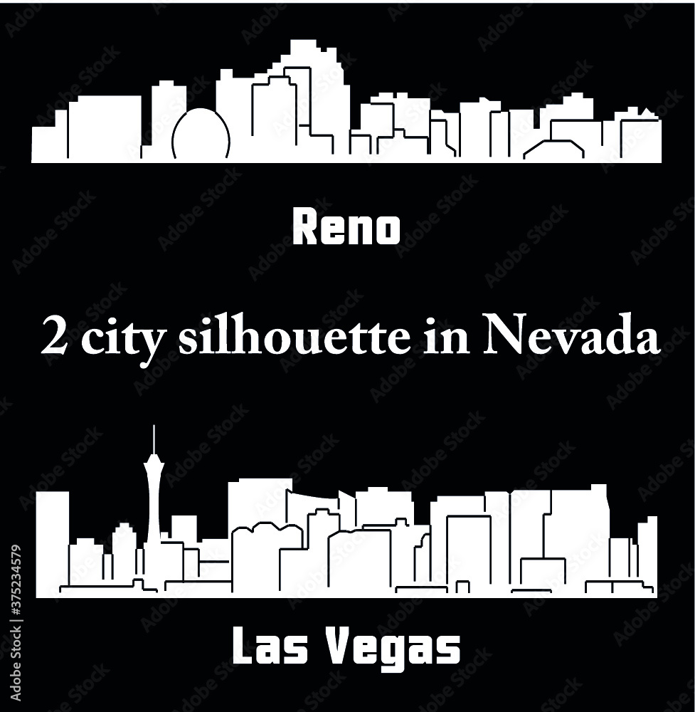 Set of 2 City in Nevada ( Las Vegas, Reno )