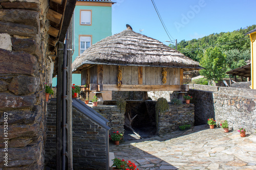 image of the traditional houses of san martin de los oscos photo