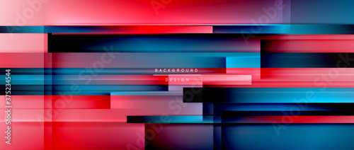 Dynamic lines on fluid color gradient. Trendy geometric abstract background for your text, logo or graphics