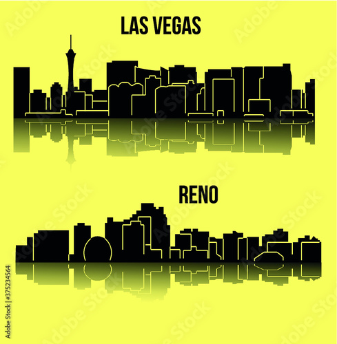 Set of 2 City in Nevada ( Las Vegas, Reno )