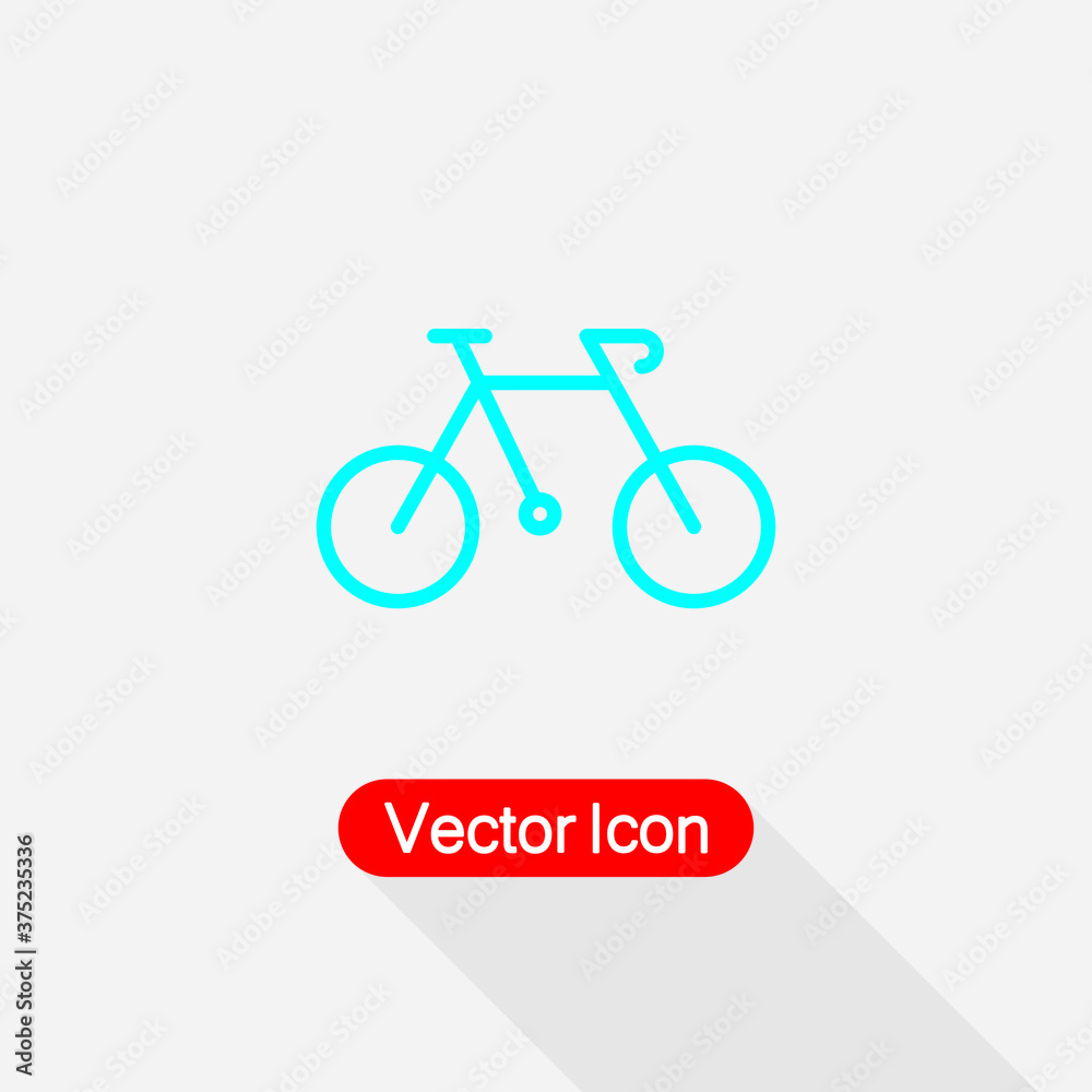 Fototapeta premium Bicycle Icon, Bike Icon Vector Illustration Eps10