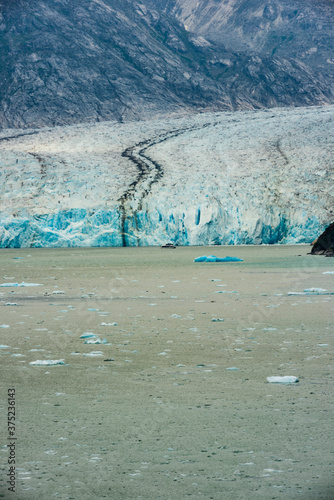 portrait photography of a glacier in alaska in spring