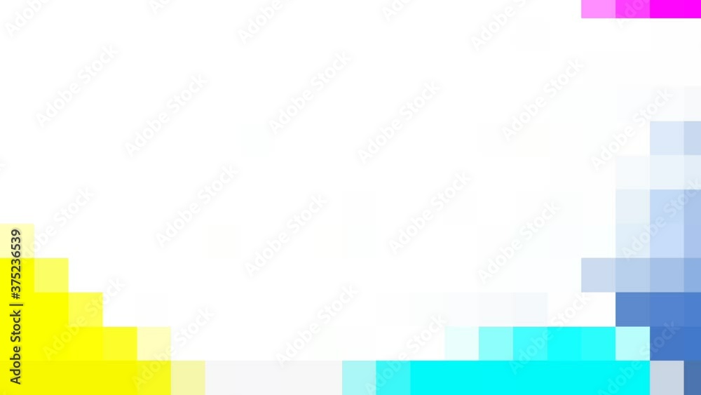 Colorful pixel square mosaic pattern. Loop, abstract, colorful 8 bit square pixel background, pixel cubes