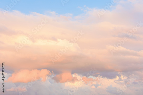 Gentle sky background at sunset time, natural colors, may use for wallpaper