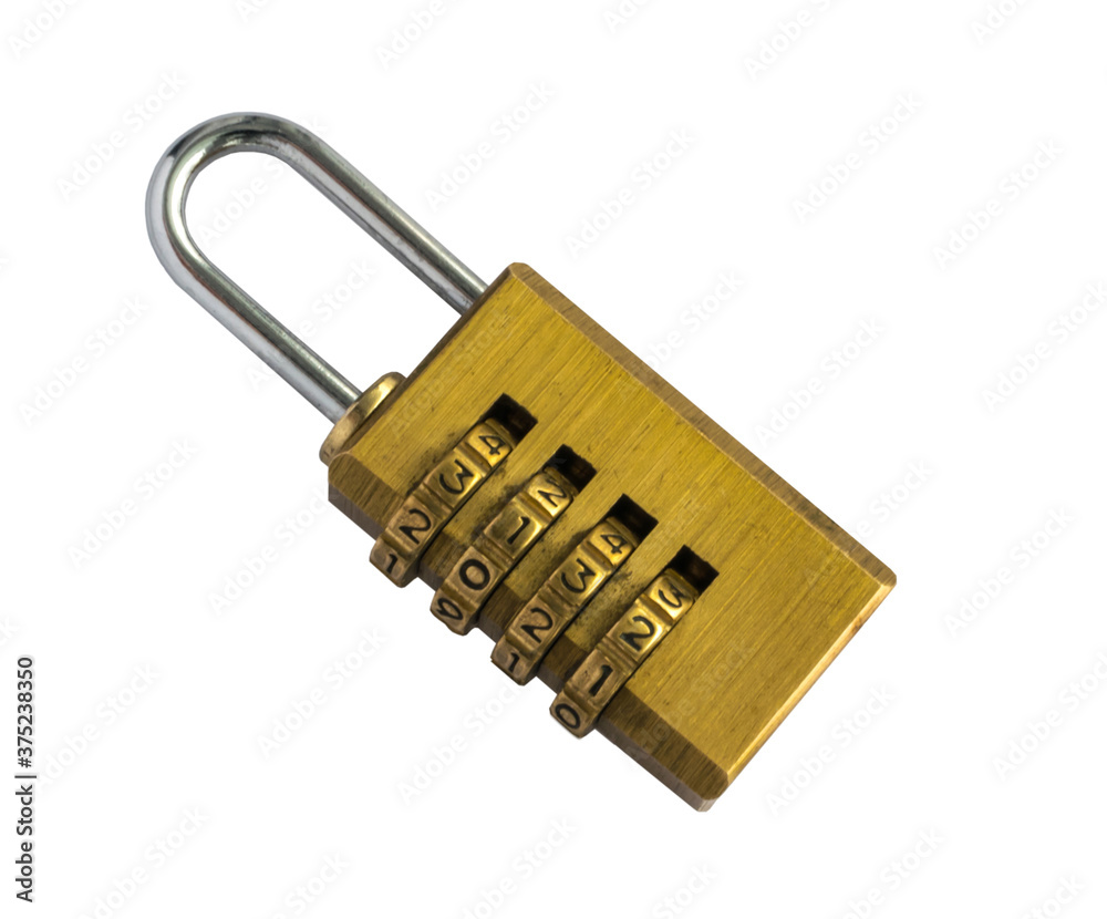 Combination Lock with Numbers 2021 Isolated Combination Lock with Numbers 2021 Isolated