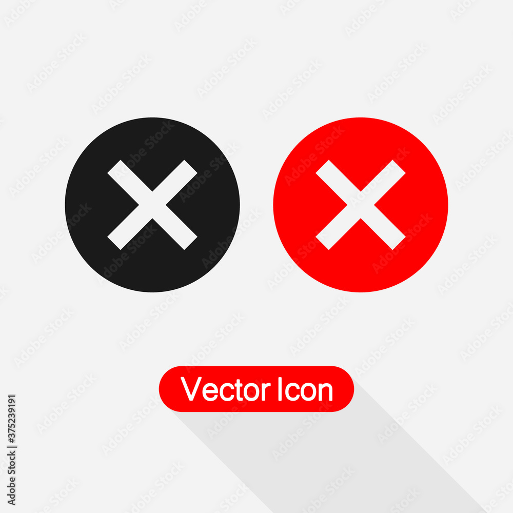 Close Icon, Cancel Icon, Cancel Close Button Icon, Delete Icon Vector Illustration Eps10 Close Icon, Cancel Icon, Cancel Close Button Icon, Delete Icon Vector Illustration Eps10