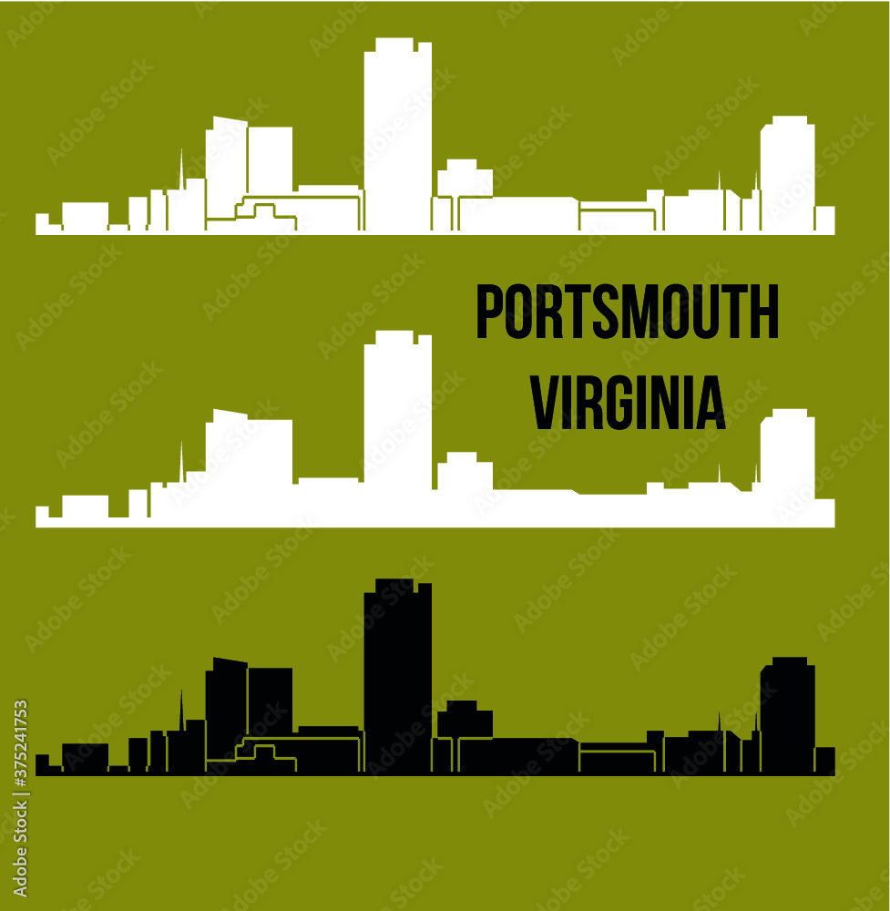 Portsmouth, Virginia ( city silhouette )