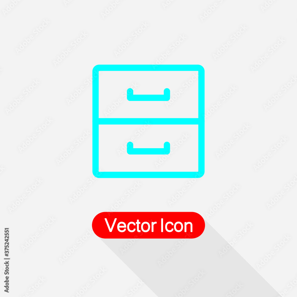 Drawer Icon Vector Illustration Eps10 Drawer Icon Vector Illustration Eps10