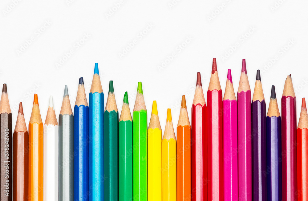 Color pencils isolated on white background Color pencils isolated on white background