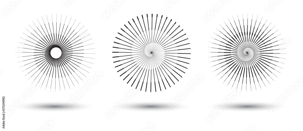 round form with halftone transitions. stripe lines in circle as logo or icon round form with halftone transitions. stripe lines in circle as logo or icon