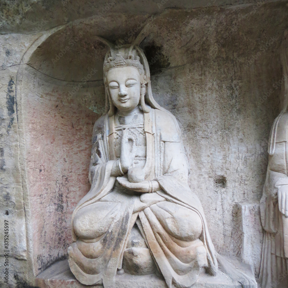 Dazu Rock Carvings rock figure of a Buddha Dazu Rock Carvings rock figure of a Buddha