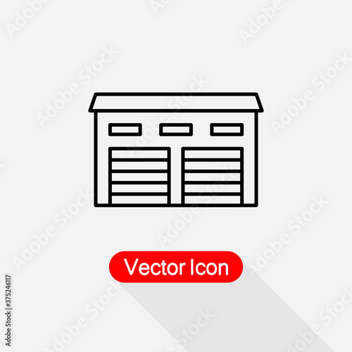 Garage Icon, Warehouse Icon Vector Illustration Eps10