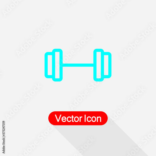 Gym Dumbbell Icon Vector Illustration Eps10
