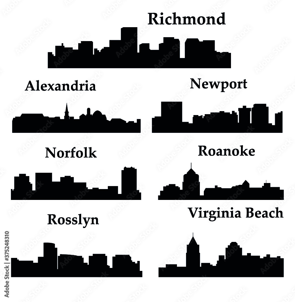 7 City in Virginia ( Richmond, Alexandria, Virginia Beach, Rosslyn, Roanoke, Norfolk, Newport News )
