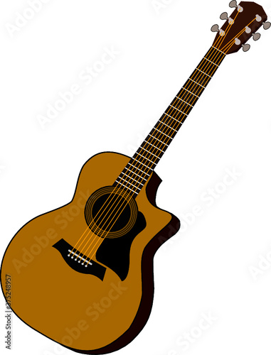 Acoustic guitar vector art