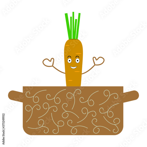 carrot in the pan