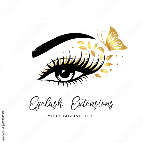 Fotografia Eyelash extension logo