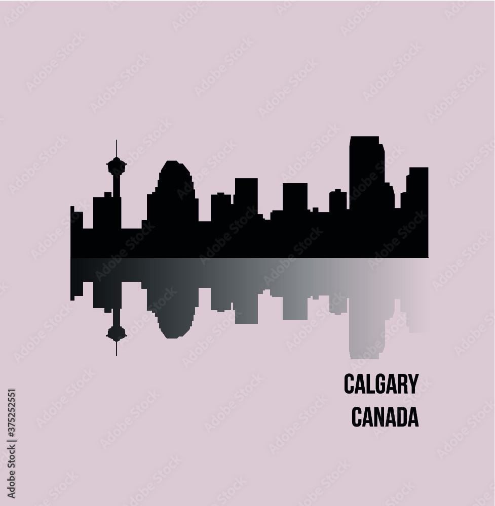 Naklejka premium Calgary, Canada (city skyline)
