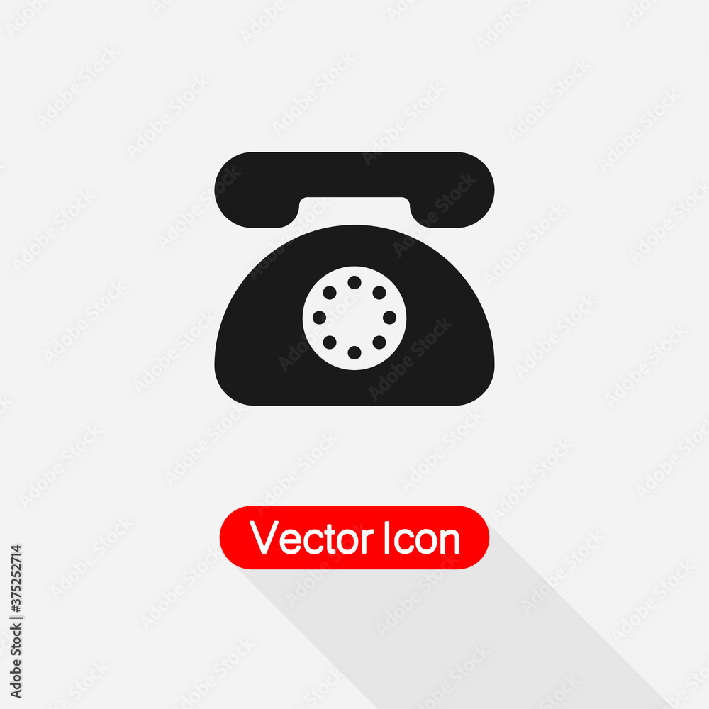 Old Telephone Icon Vector Illustration Eps10