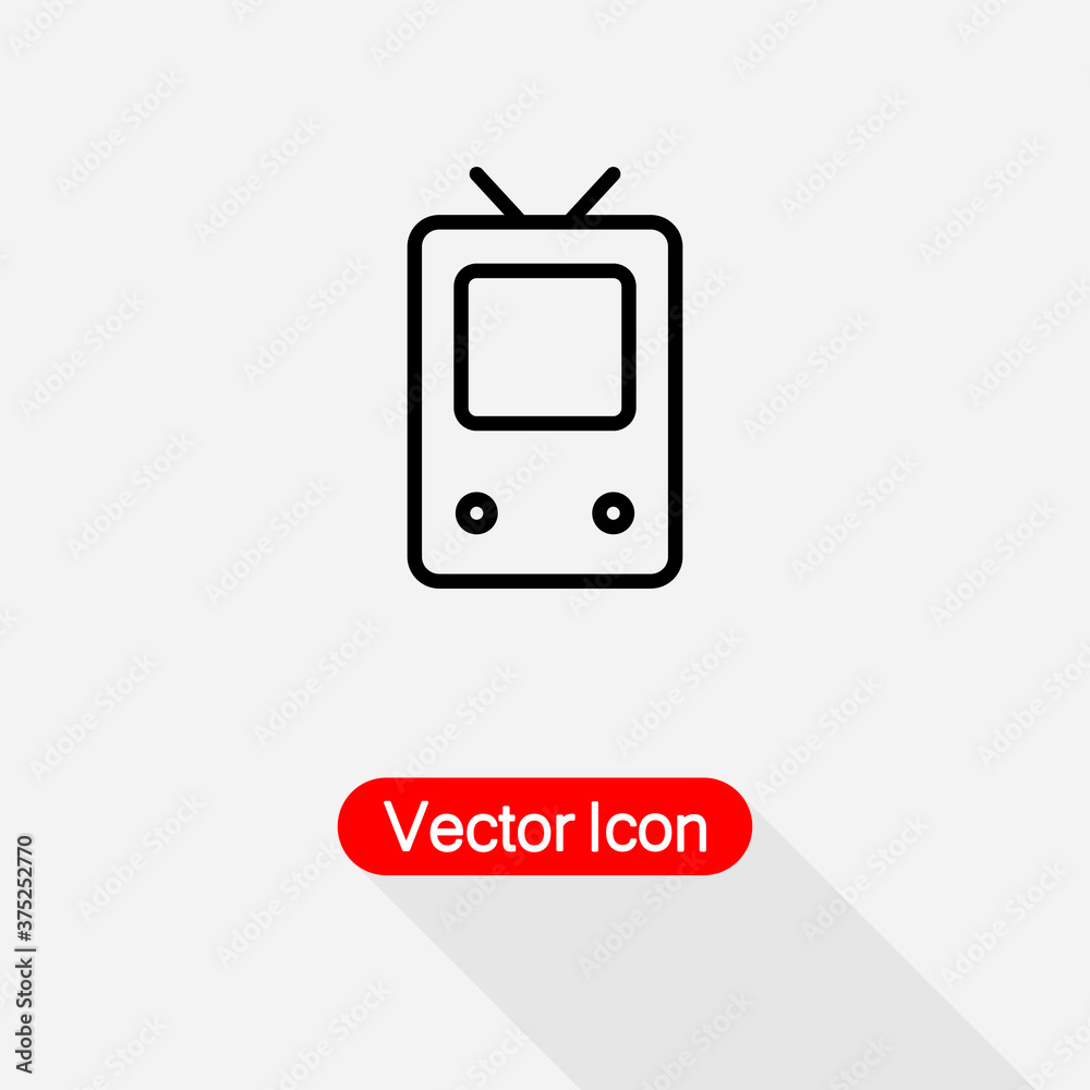 Old TV Icon Vector Illustration Eps10 Old TV Icon Vector Illustration Eps10