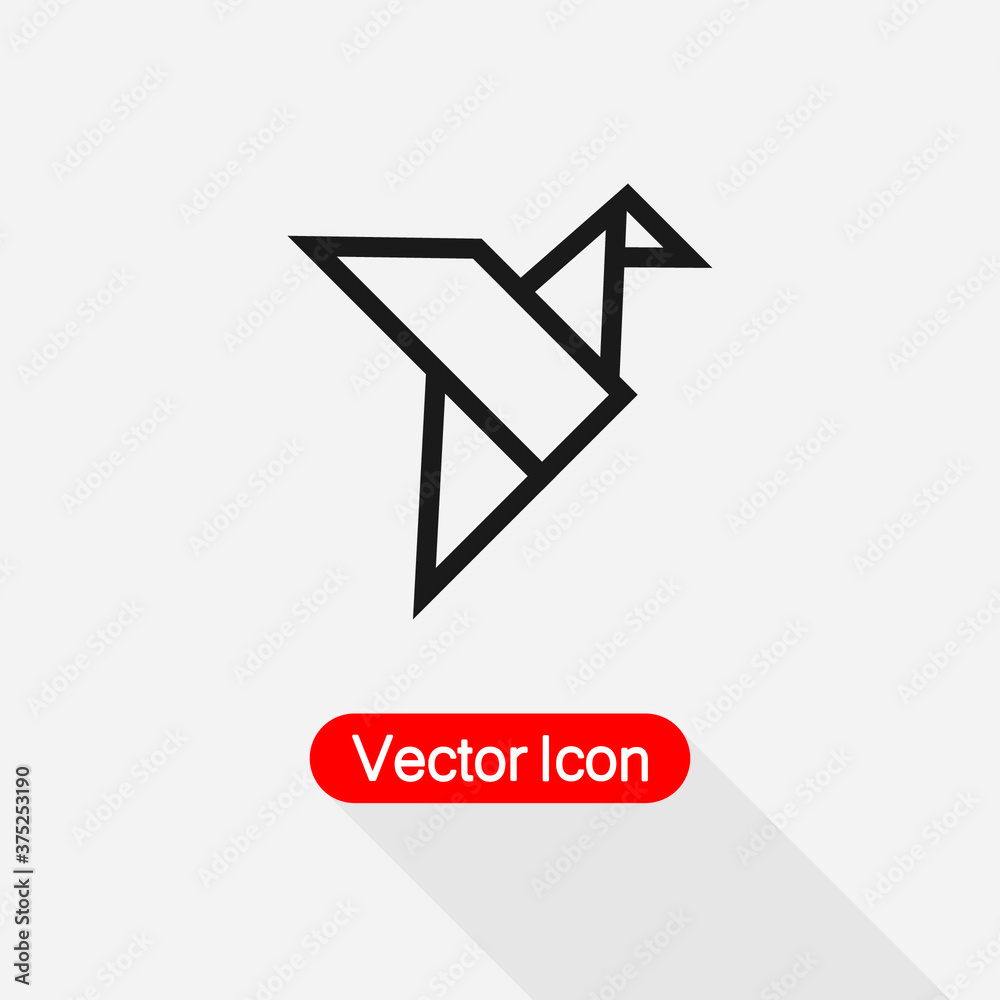 Origami Bird Icon Vector Illustration Eps10 Origami Bird Icon Vector Illustration Eps10