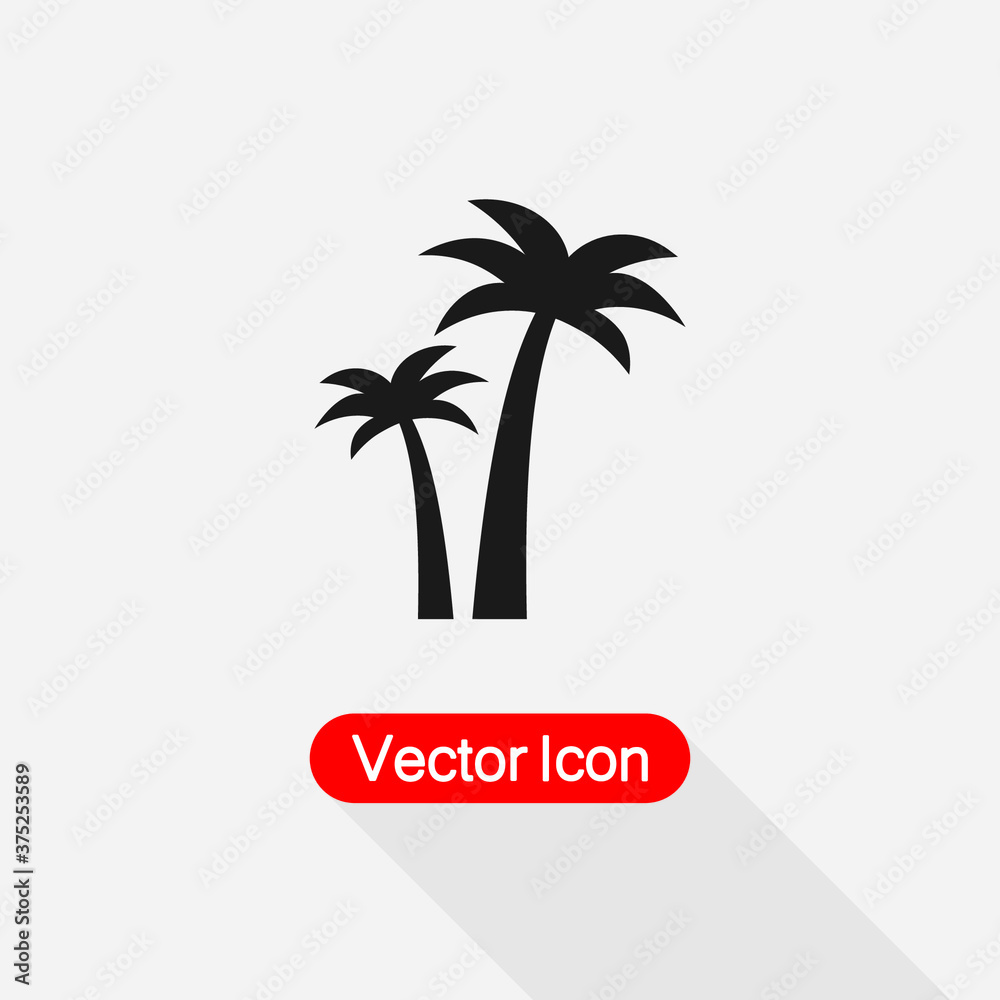Palm Tree Icon Vector Illustration Eps10