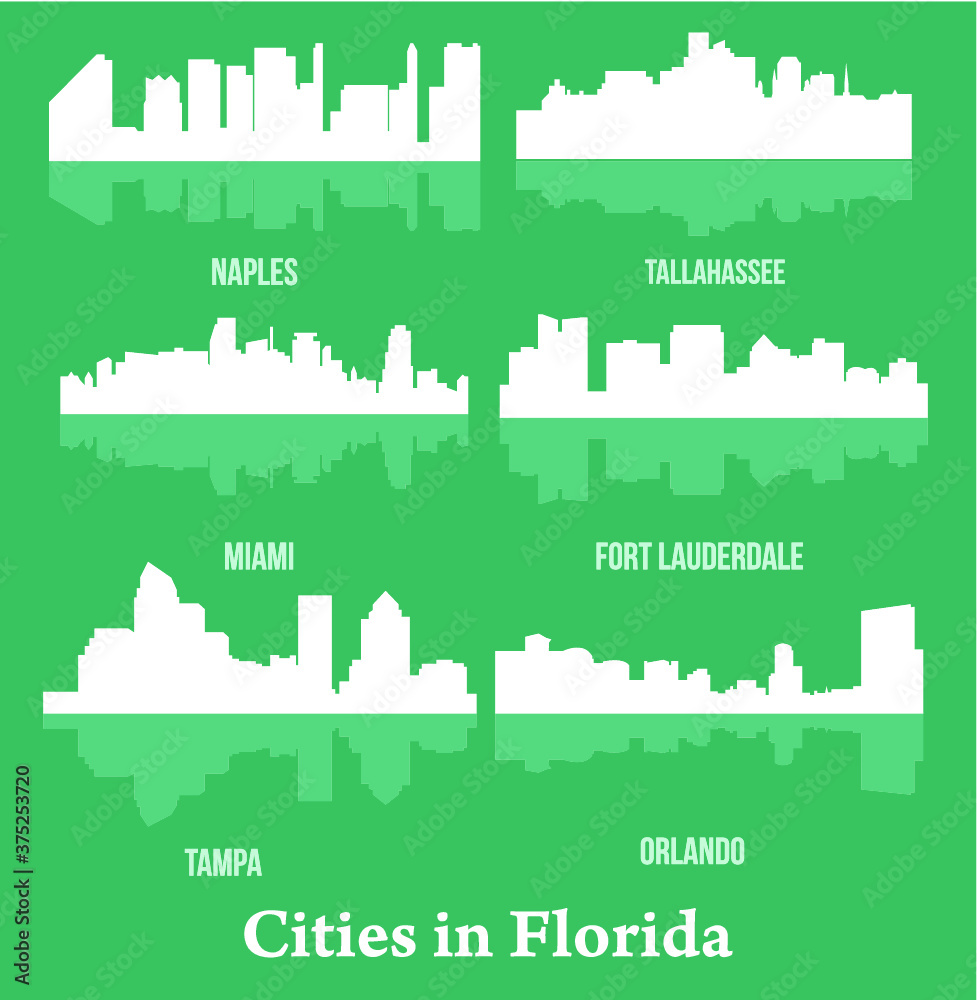 Set of cities in Florida ( Naples, MIami, Fort Lauderdale, Tampa, Orlando, Tallahassee )