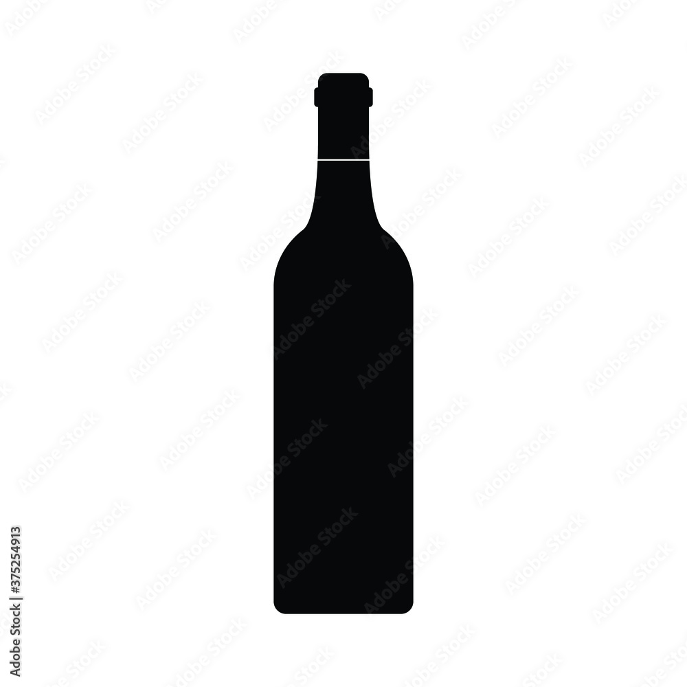 Bottle of wine icon, vector illustration
