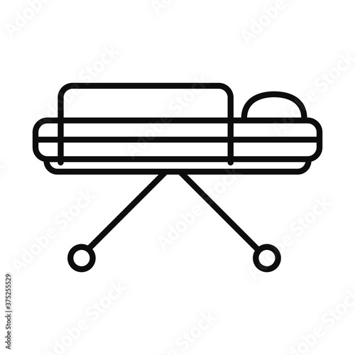 stretcher icon image, line style