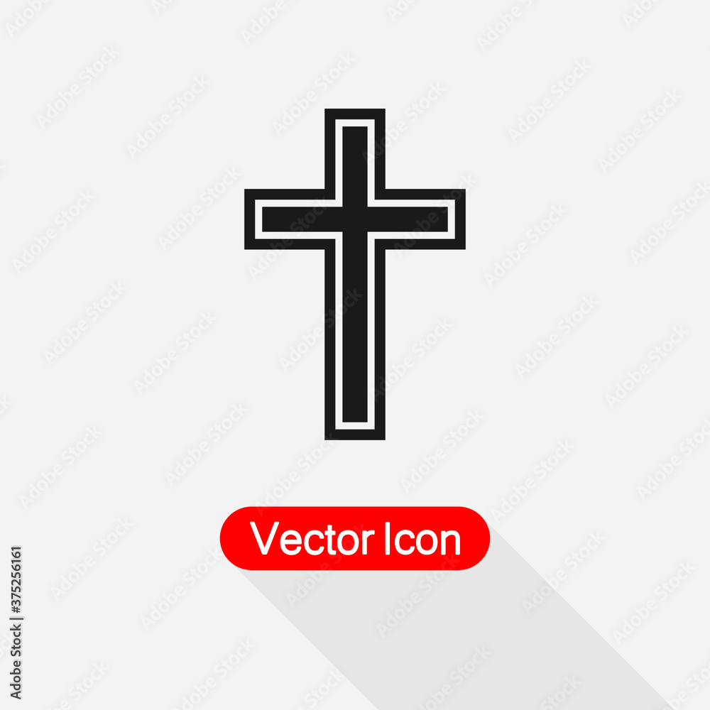 Religion Cross Icon Vector Illustration Eps10