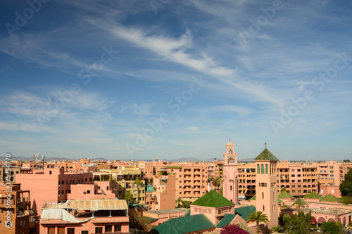 view of the city of Marrakech, Morocco