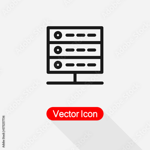 Server Icon Server less Architecture Icon Vector Illustration Eps10
